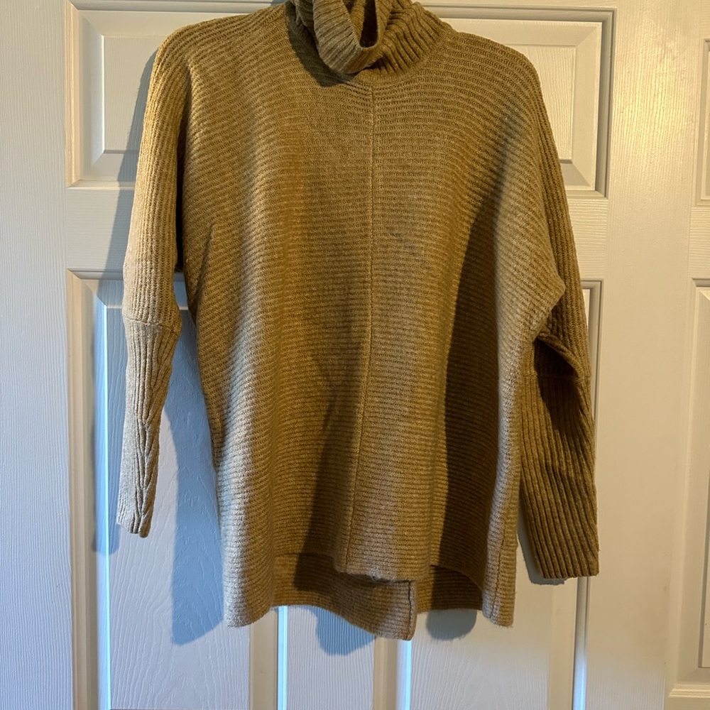 Camel Turtleneck Sweater